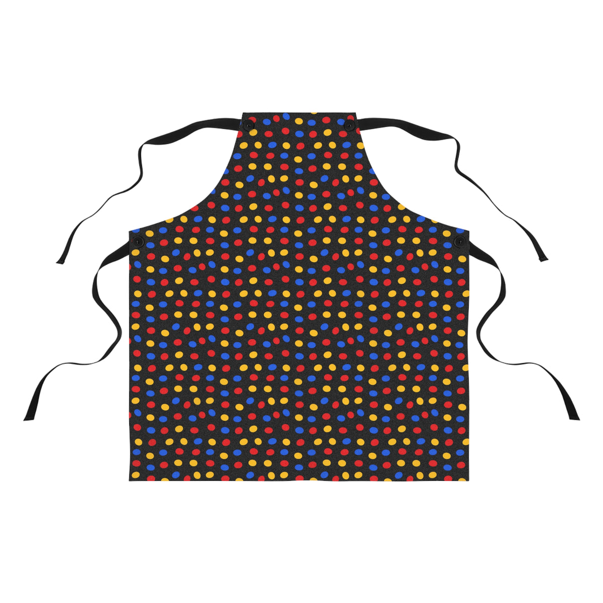 Pebble Scatter Black Apron – Pop Abstract Pattern