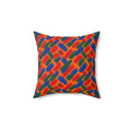 Flat Brush Bands Faux Suede Cushion – Gestural Abstract Pattern