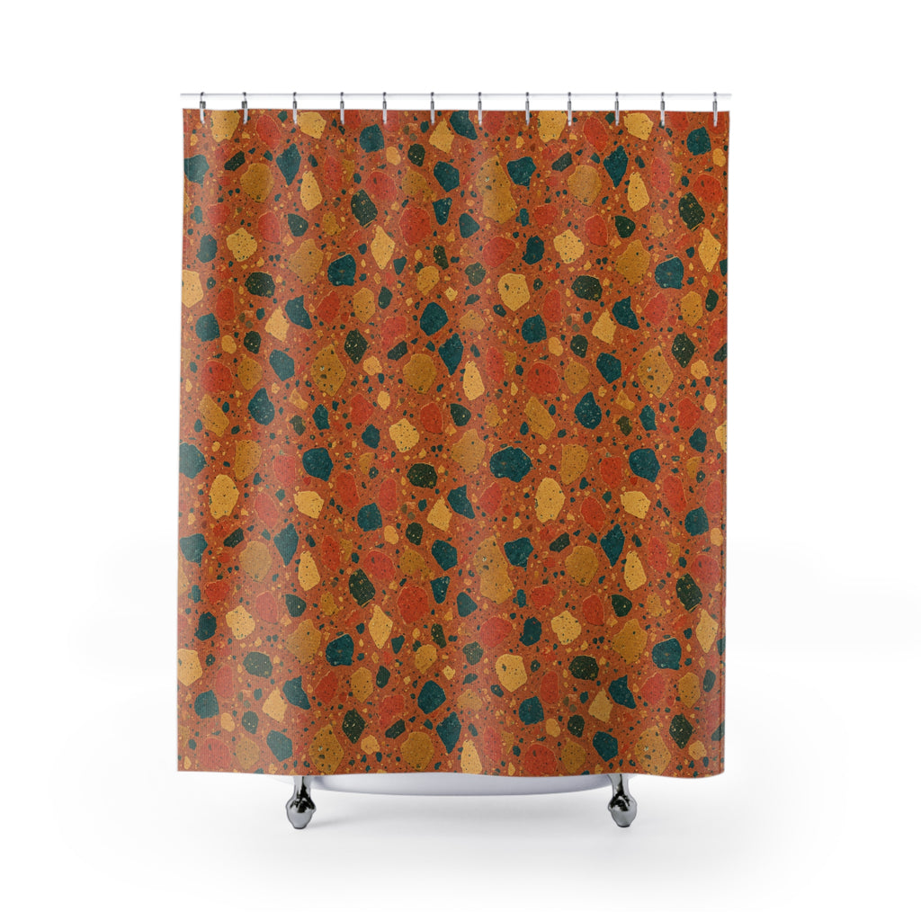 Macro Chip Mix Shower Curtain – Terrazzo Pattern