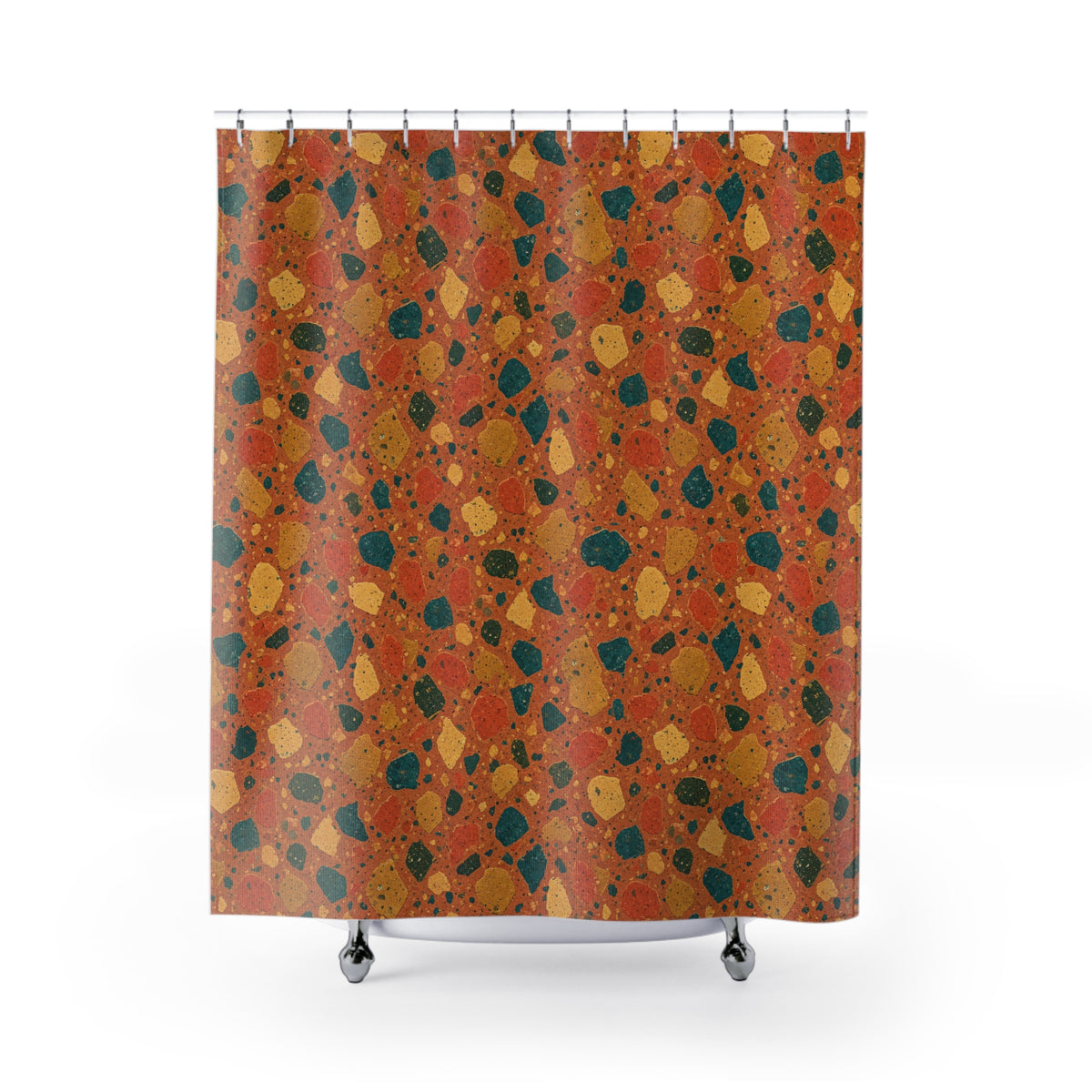 Macro Chip Mix Shower Curtain – Terrazzo Pattern