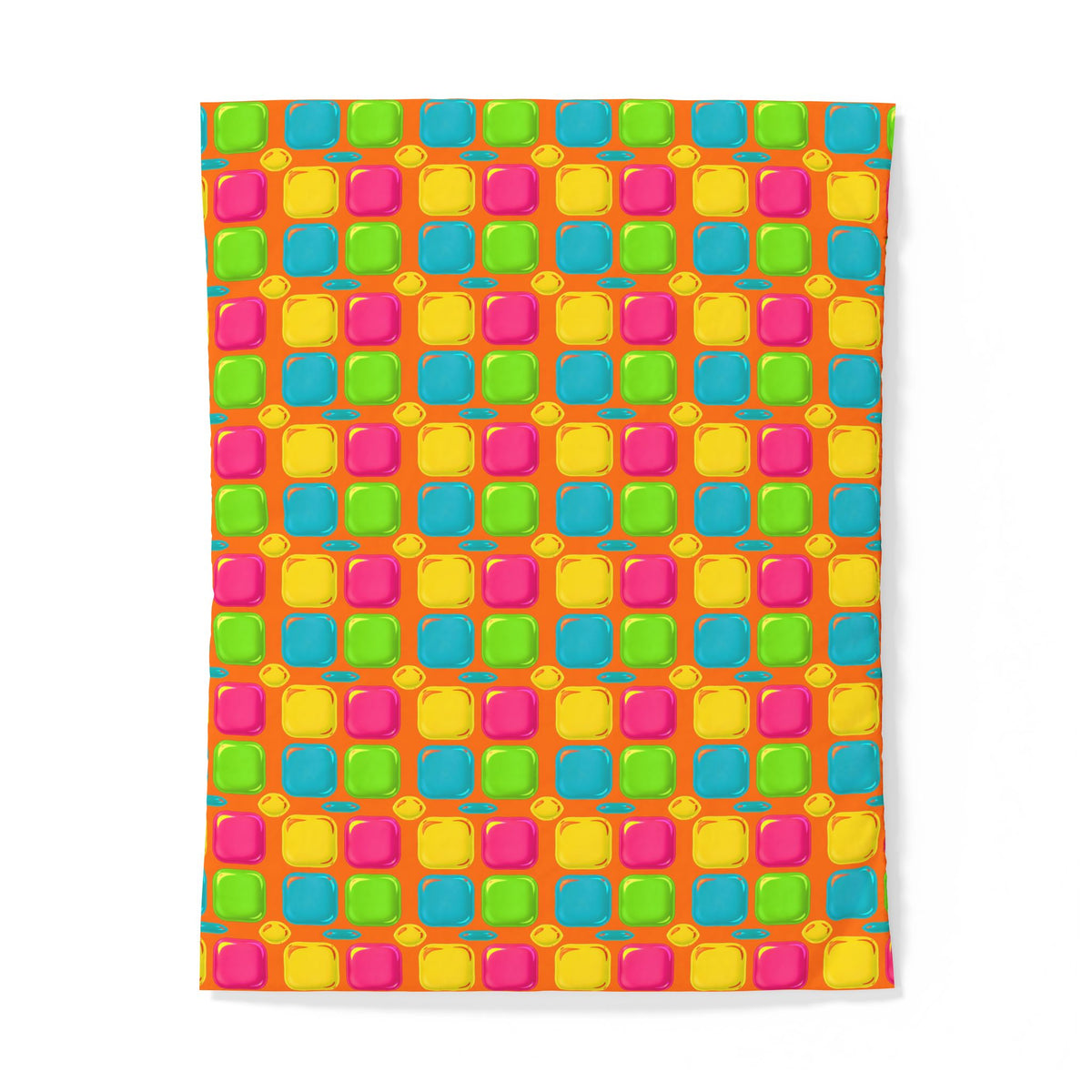 Giant Puffy Glass Cushions Cotton Duvet Cover – Hot Citrus Festive