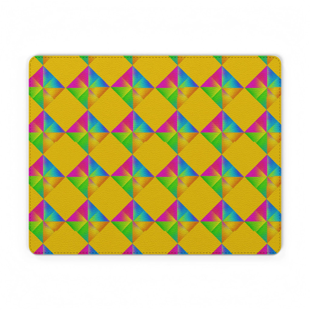 Iridescent Kite Quartet Vegan Leather Mouse Mat – Iridescent Geometric Pattern