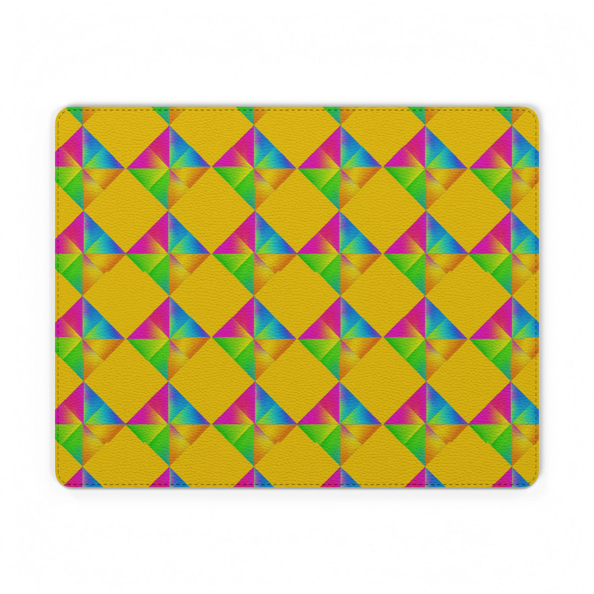 Iridescent Kite Quartet Vegan Leather Mouse Mat – Iridescent Geometric Pattern