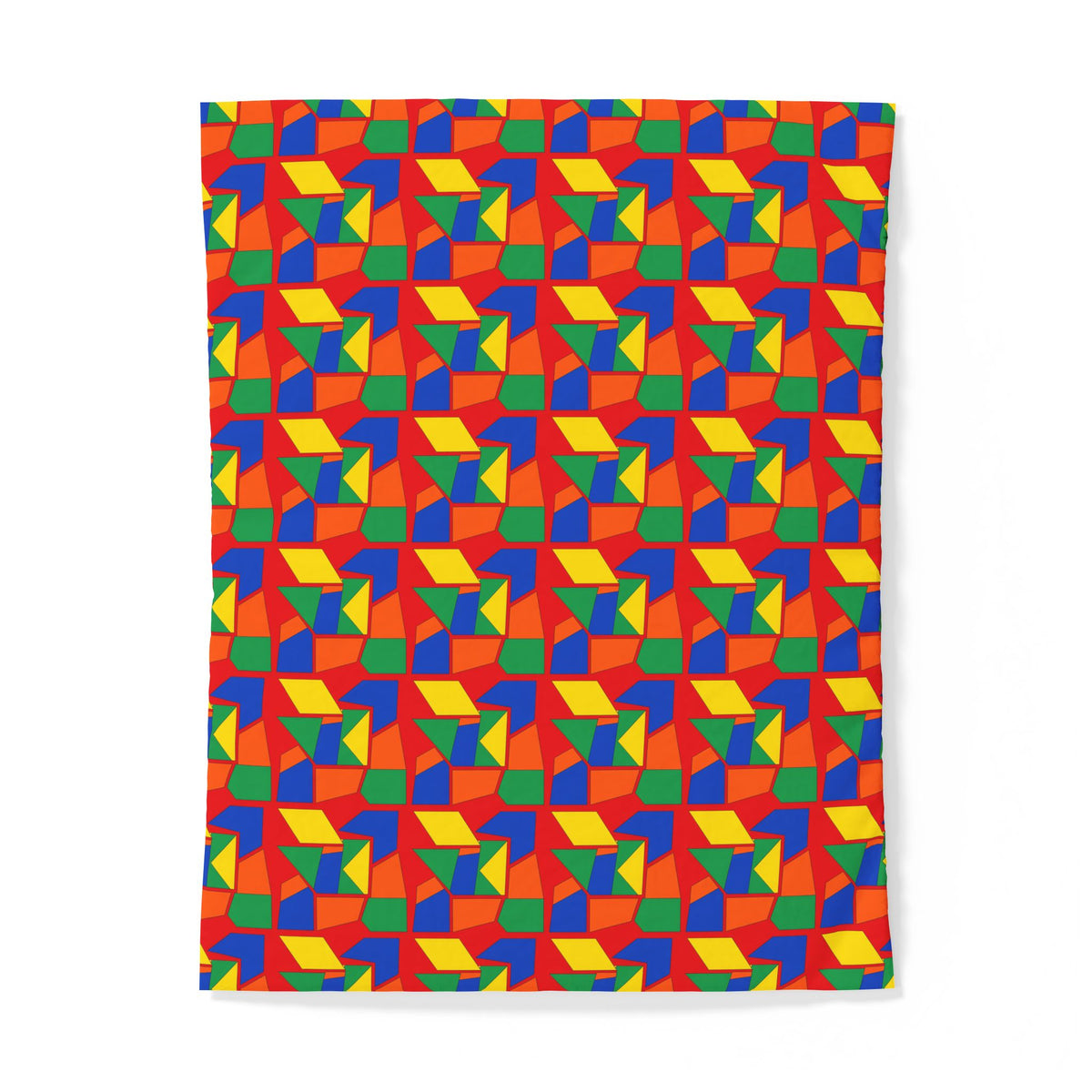 Cubist Block Quilt Cotton Duvet Cover – Cubist Geometric Pattern
