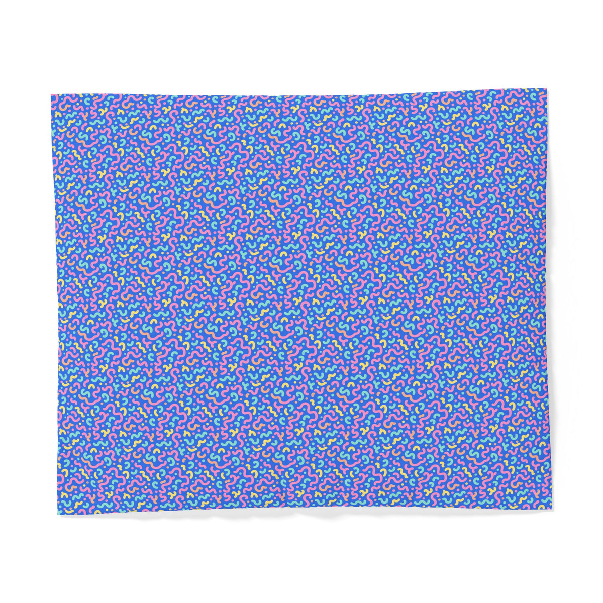 Squiggle Sweets Cotton Duvet Cover – Soft Abstract Pattern