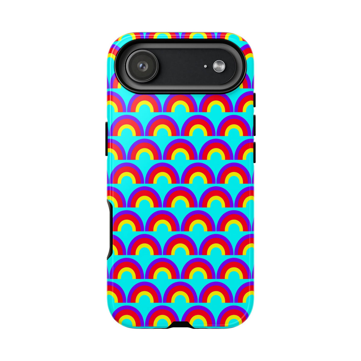 Chromatic Scallop Ripple Tough Phone Case – Op-Art Scallops Pattern