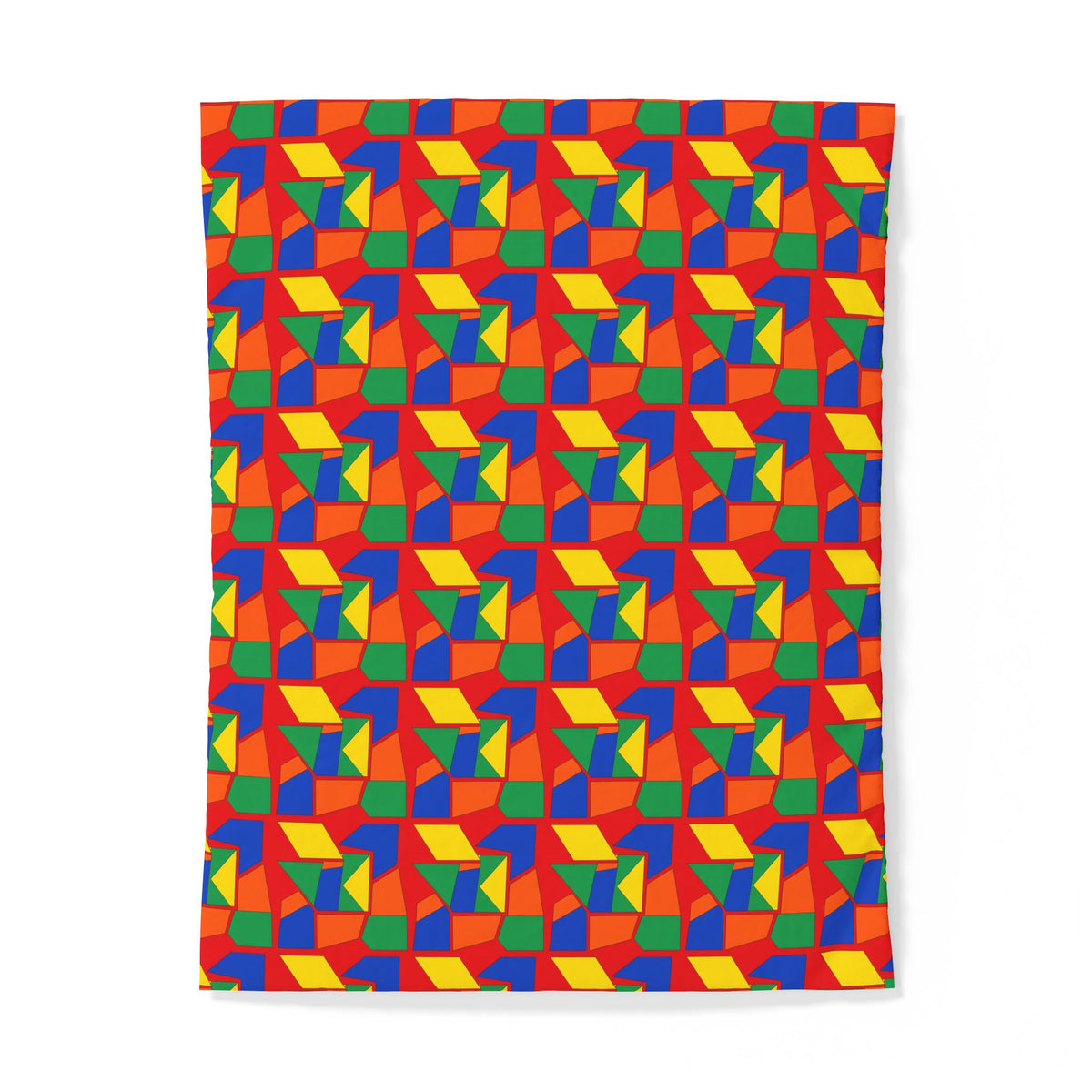 Cubist Block Quilt Cotton Duvet Cover – Cubist Geometric Pattern