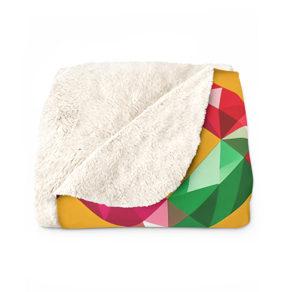 Big Jewel Prism Weave II Sherpa Fleece Blanket – Prism Weave Pattern