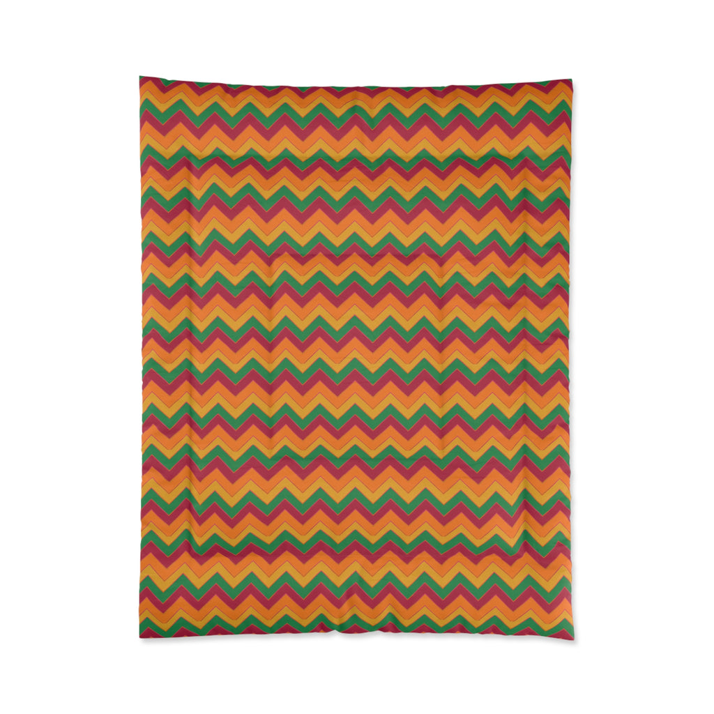 Jewel Chevron Bands Comforter – Cranberry Spice