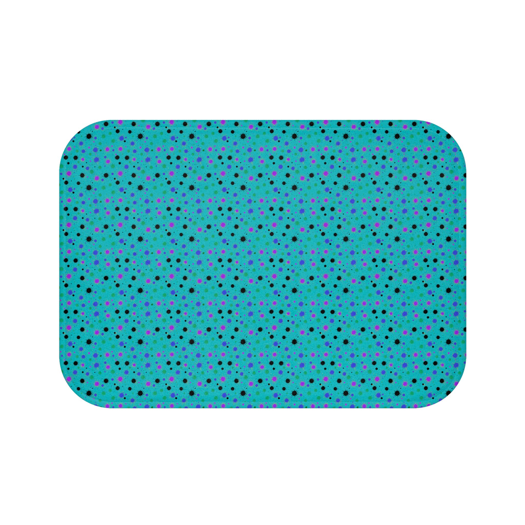 Splat Storm Bath Mat – Peacock Jewel