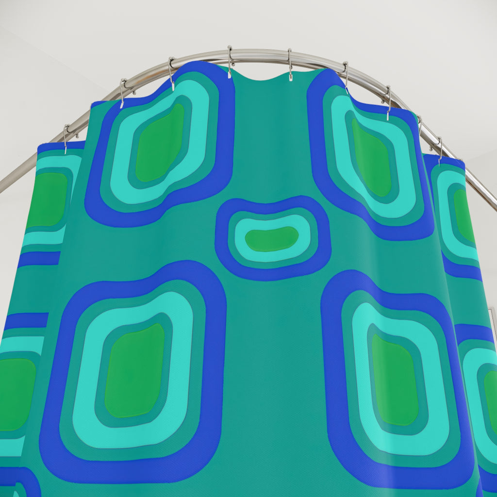Big Ripple Squares Shower Curtain – Ocean Jewel