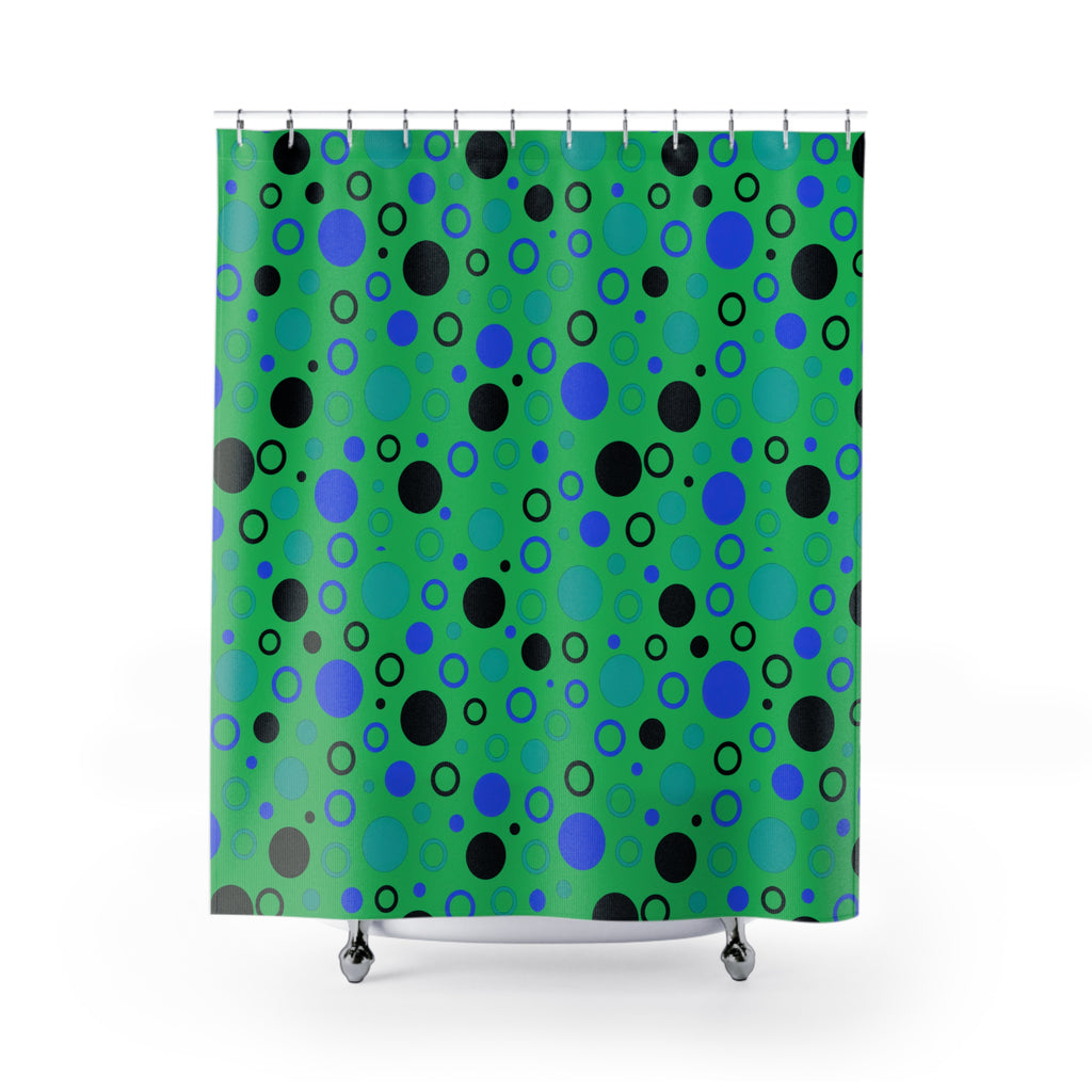 Bubble Outlines Shower Curtain – Ocean Jewel