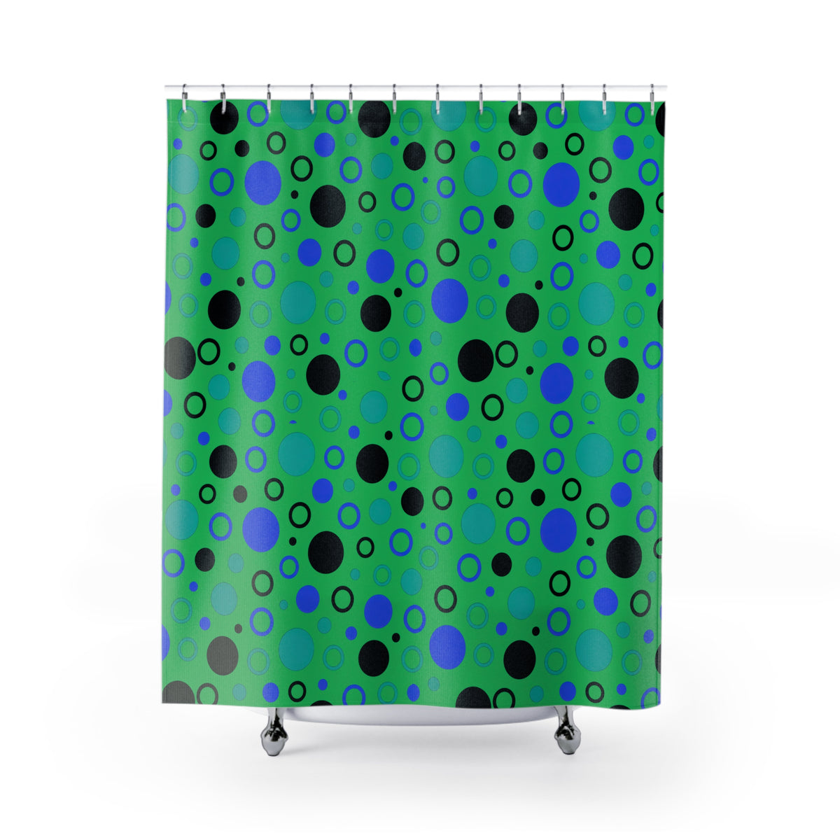 Bubble Outlines Shower Curtain – Ocean Jewel