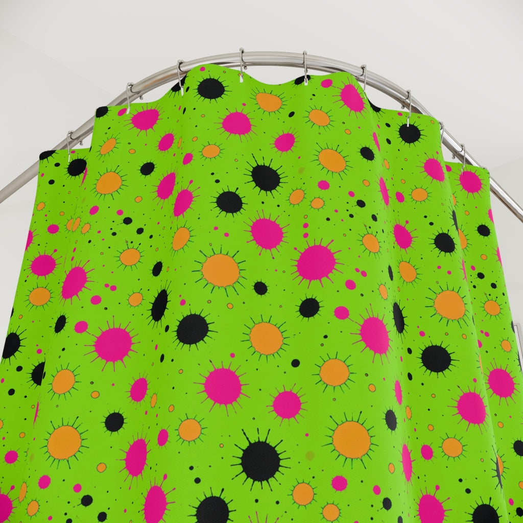 Blot Burst Shower Curtain – Tropical Punch