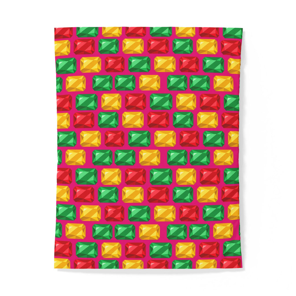 Big Stacked Gem Bars Cotton Duvet Cover – Geometric Blocks Pattern