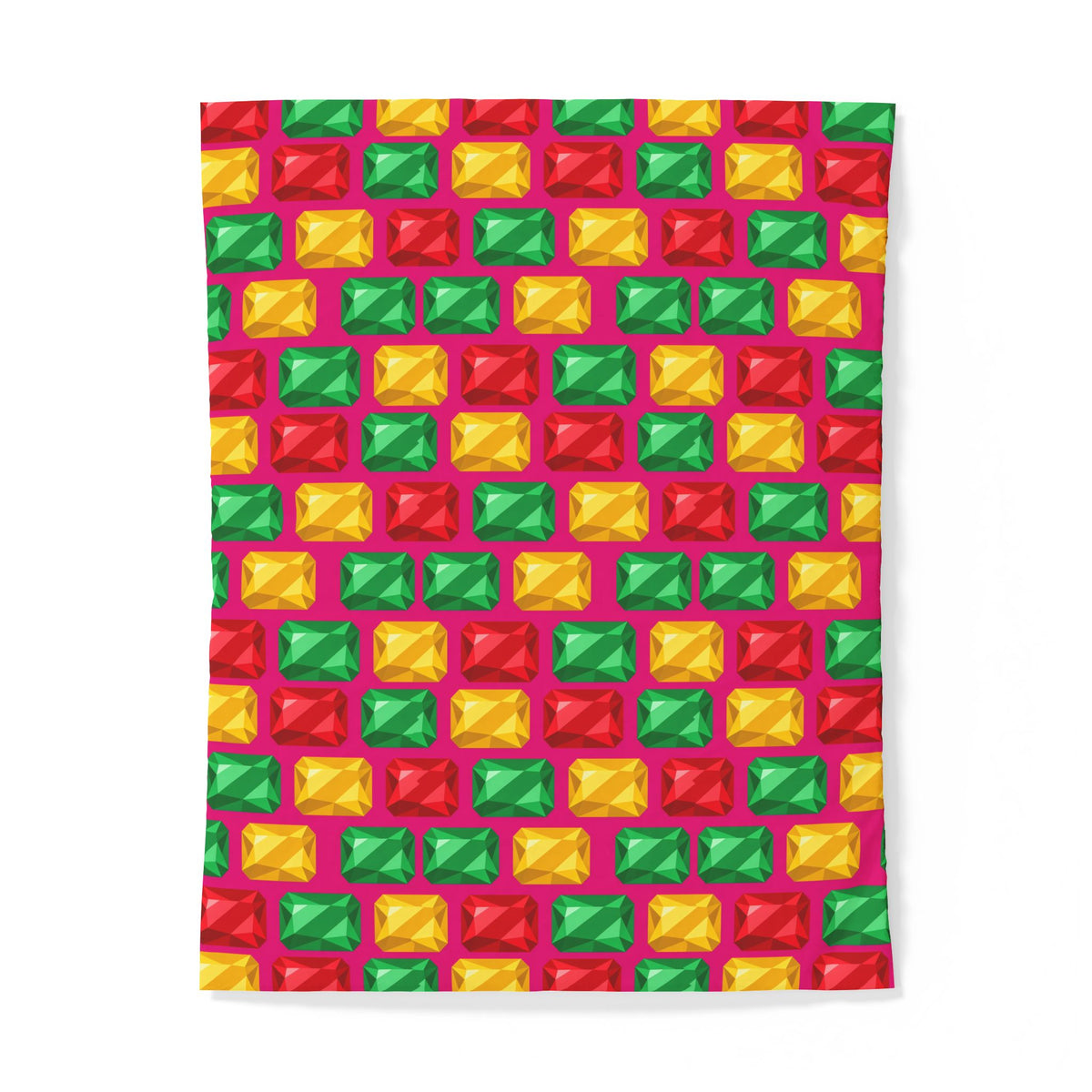 Big Stacked Gem Bars Cotton Duvet Cover – Geometric Blocks Pattern