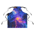 Cosmic Neon Nebula Apron – Cosmic Abstract Art