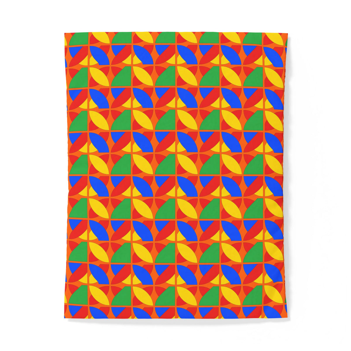 Cubist Arc Fragments Cotton Duvet Cover – Cubist Abstract Pattern