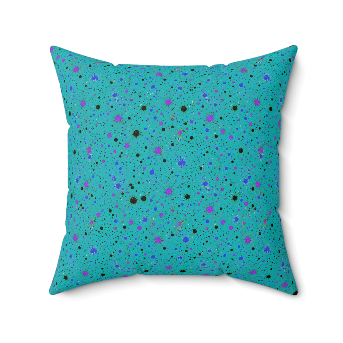 Spray Field Faux Suede Cushion – Peacock Jewel