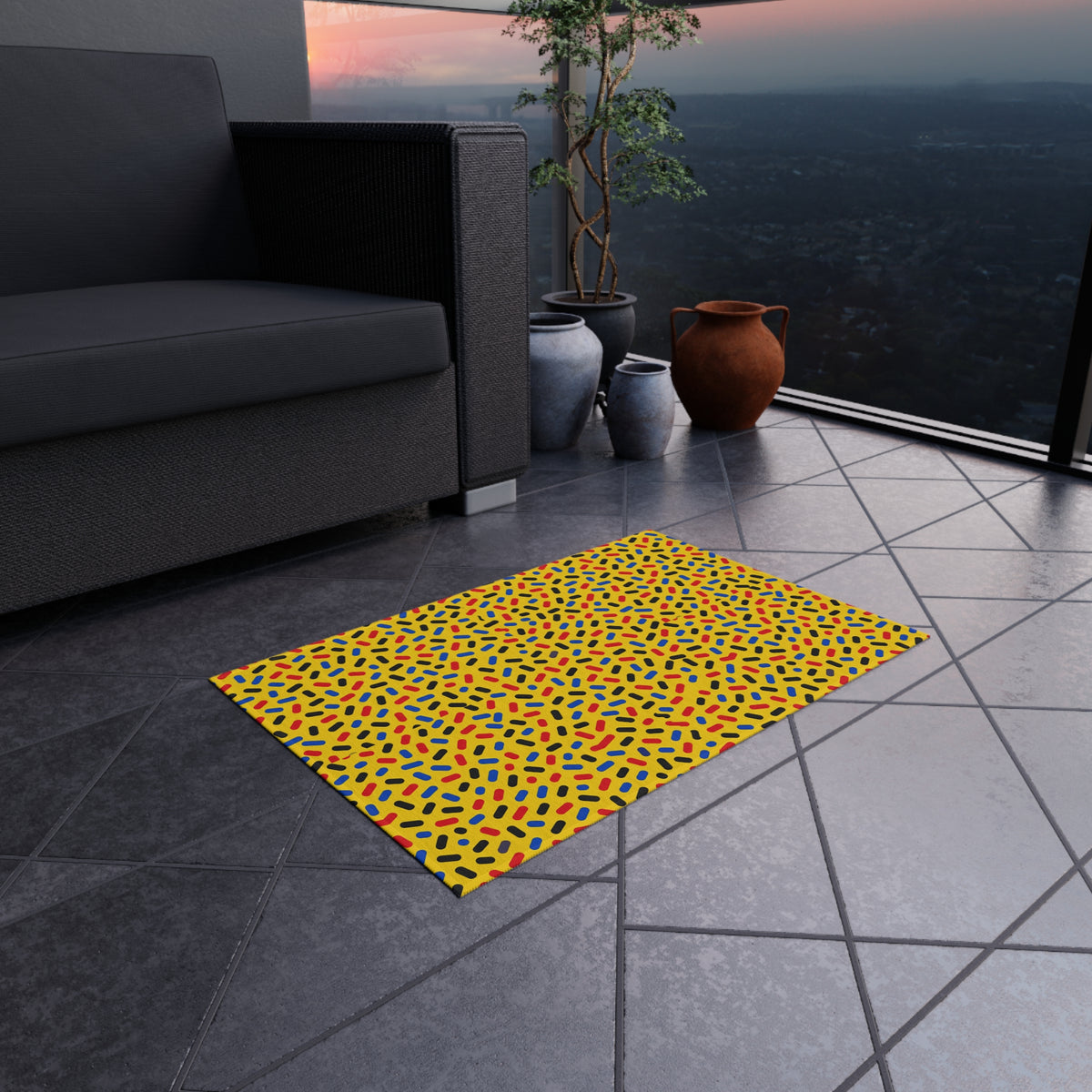 Sprinkle Pop Outdoor Rug – Pop Abstract Pattern