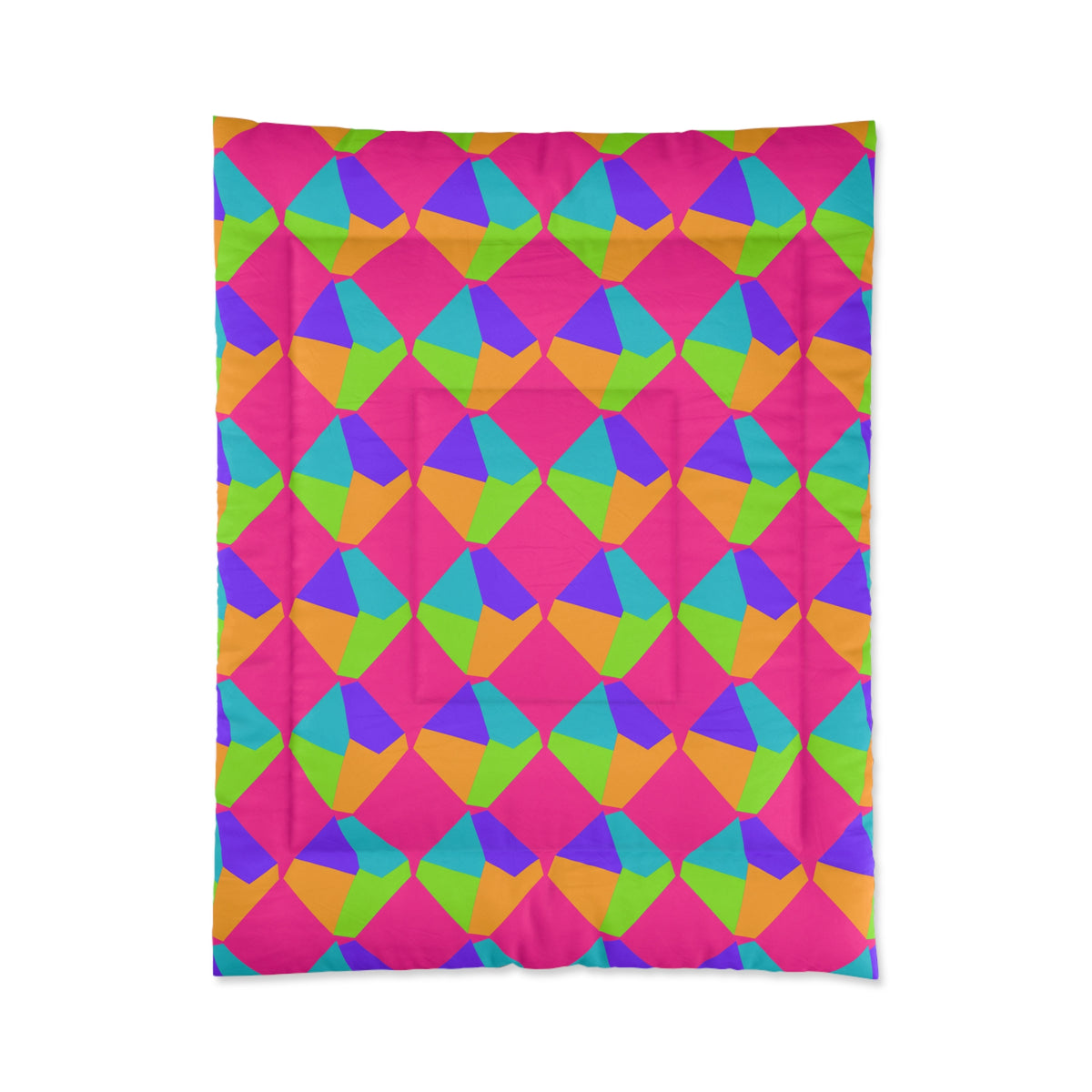 Grand Fractured Rhombus Comforter – Tropical Punch