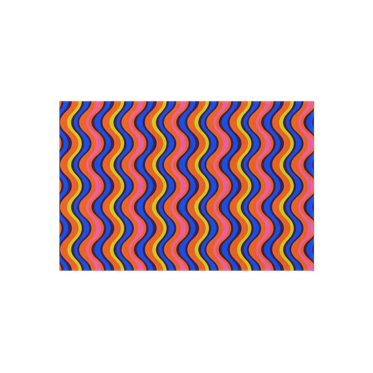 Warped Circus Stripes Outdoor Rug – Op-Art Pattern