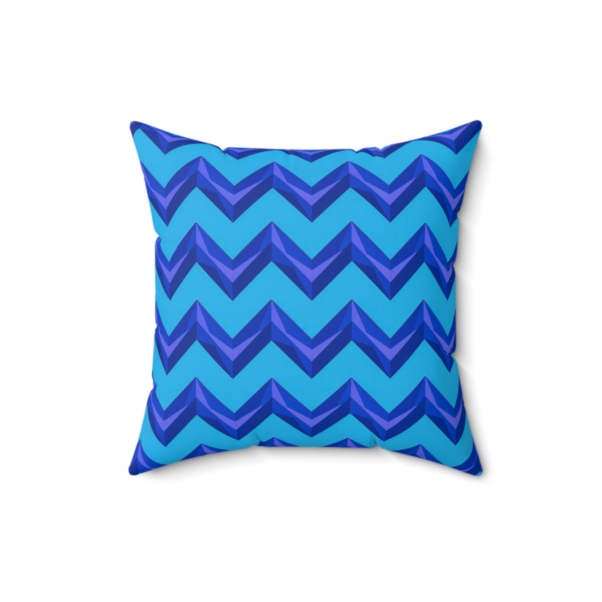 Broad Cut-Gem Chevrons Faux Suede Cushion – Ice Jewel