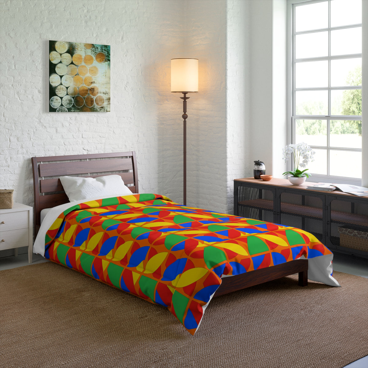 Cubist Arc Fragments Comforter – Cubist Abstract Pattern