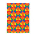 Grand Fractured Rhombus Cotton Duvet Cover – Cubist Geometric Pattern