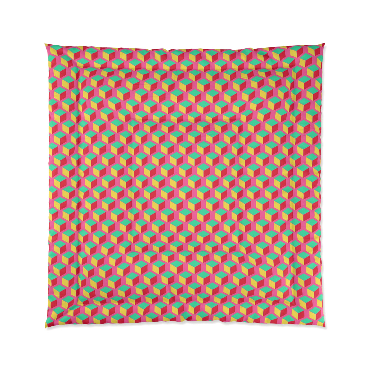 Giant Faceted Cubes II Comforter – Candy Christmas