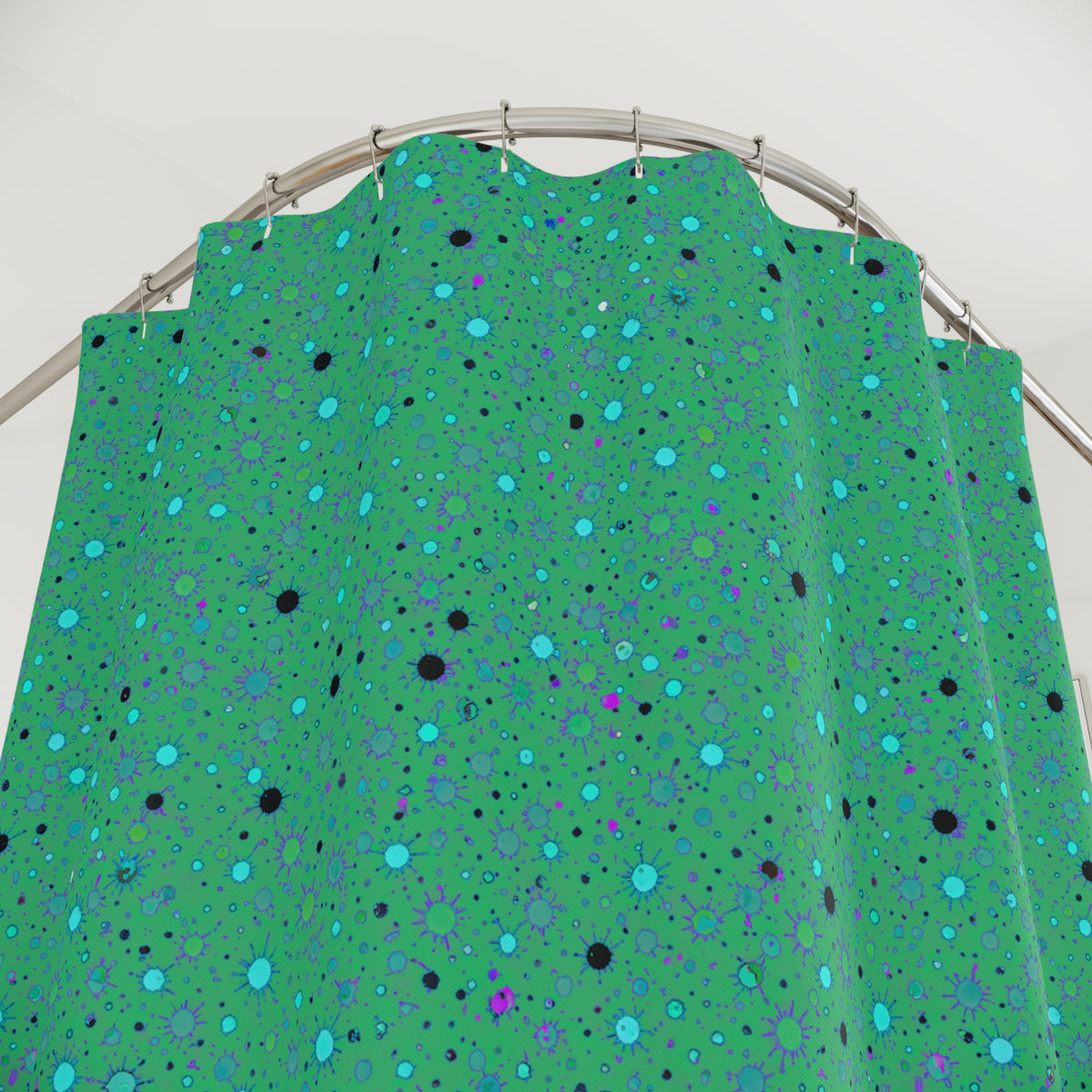 Confetti Spatter Shower Curtain – Ocean Jewel
