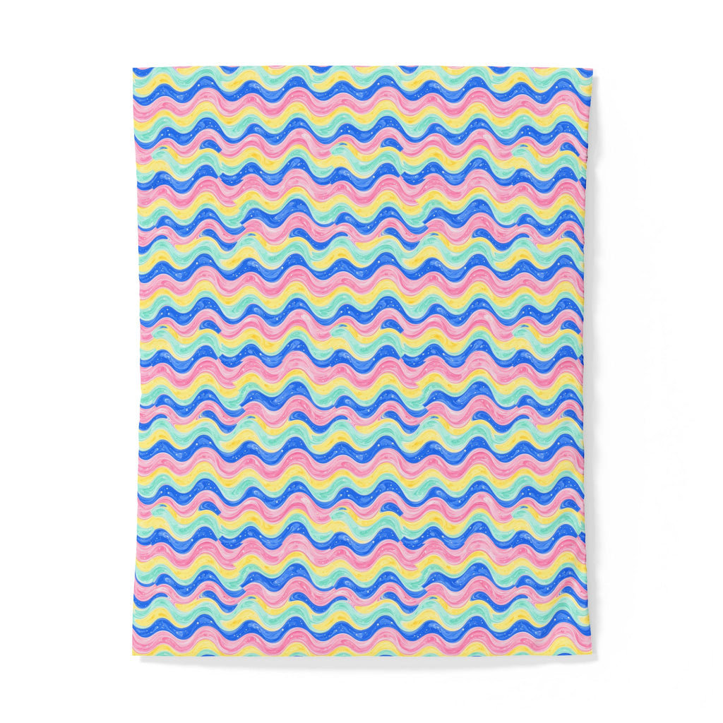 Icing Drip Waves Cotton Duvet Cover – Candy Fluid Art Pattern