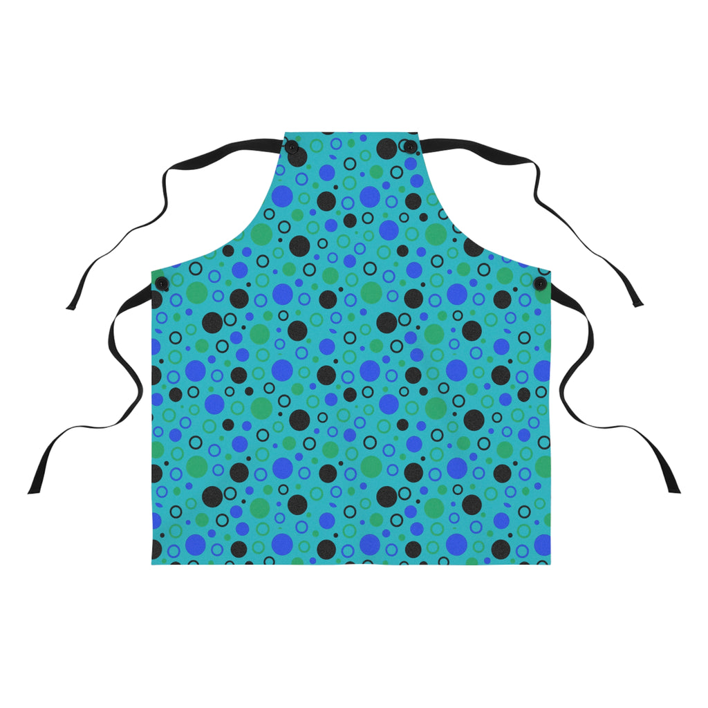 Bubble Outlines Apron – Peacock Jewel