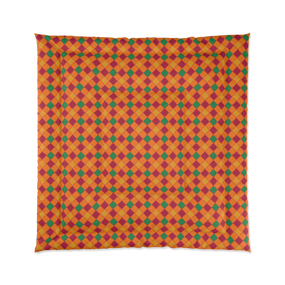 Jewel Harlequin Check Comforter – Cranberry Spice