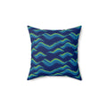 Pleat Wave Dye Faux Suede Cushion – Shibori Dye Pattern