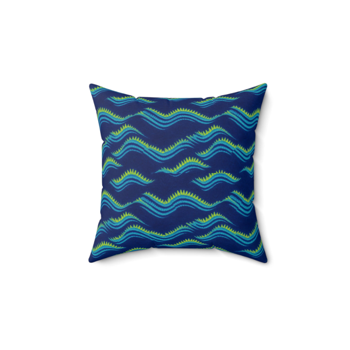 Pleat Wave Dye Faux Suede Cushion – Shibori Dye Pattern