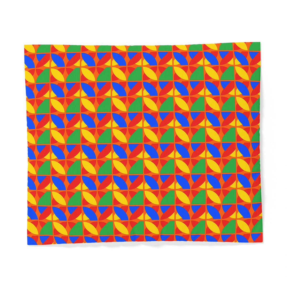Cubist Arc Fragments Cotton Duvet Cover – Cubist Abstract Pattern