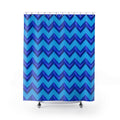 Broad Cut-Gem Chevrons Shower Curtain – Ice Jewel