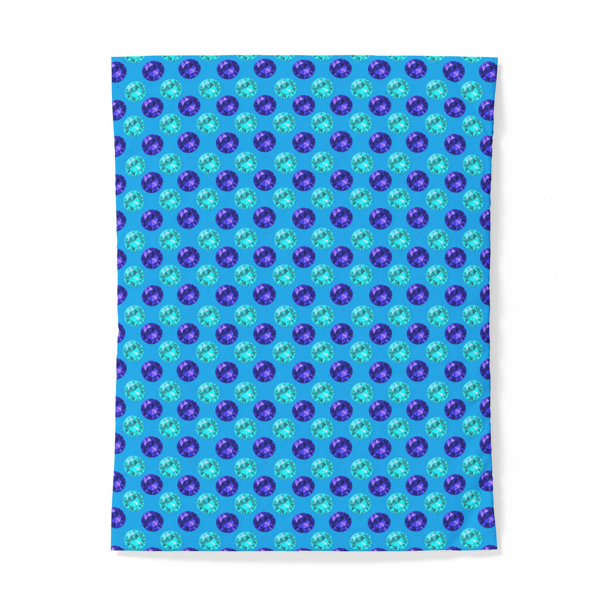 Half-Drop Gem Grid Cotton Duvet Cover – Ice Jewel