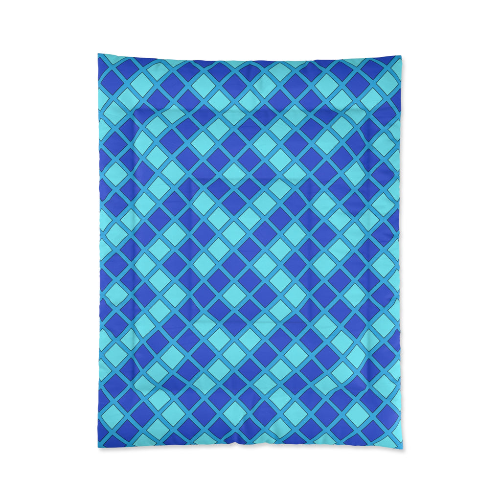 Harlequin Gold Grid Comforter – Ice Jewel