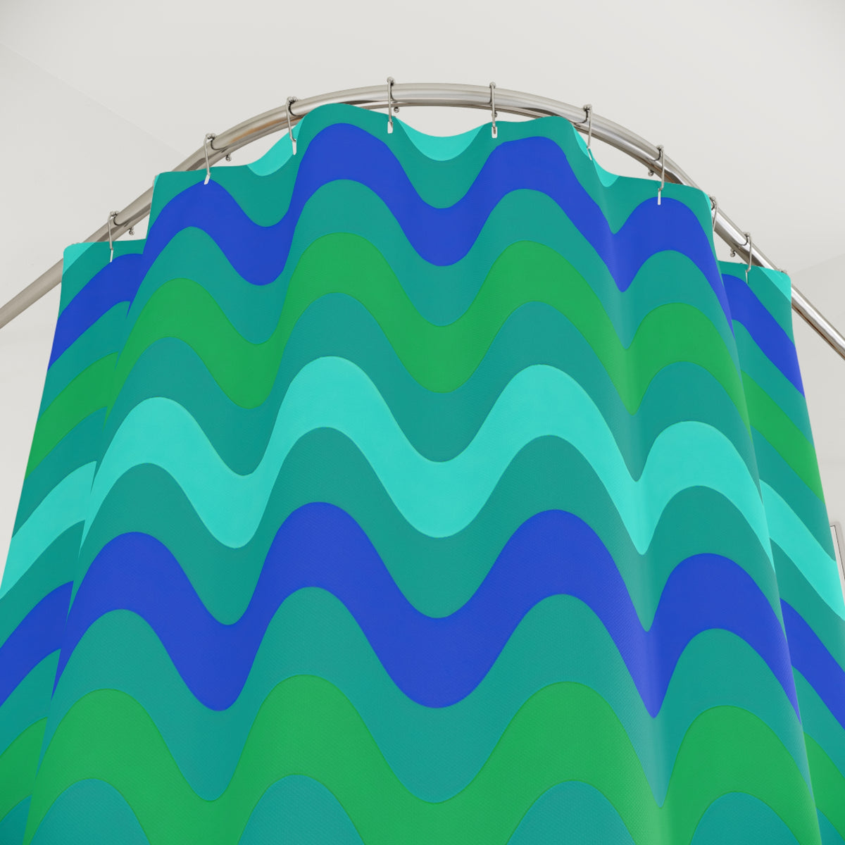 Big Ripple Chevrons Shower Curtain – Ocean Jewel
