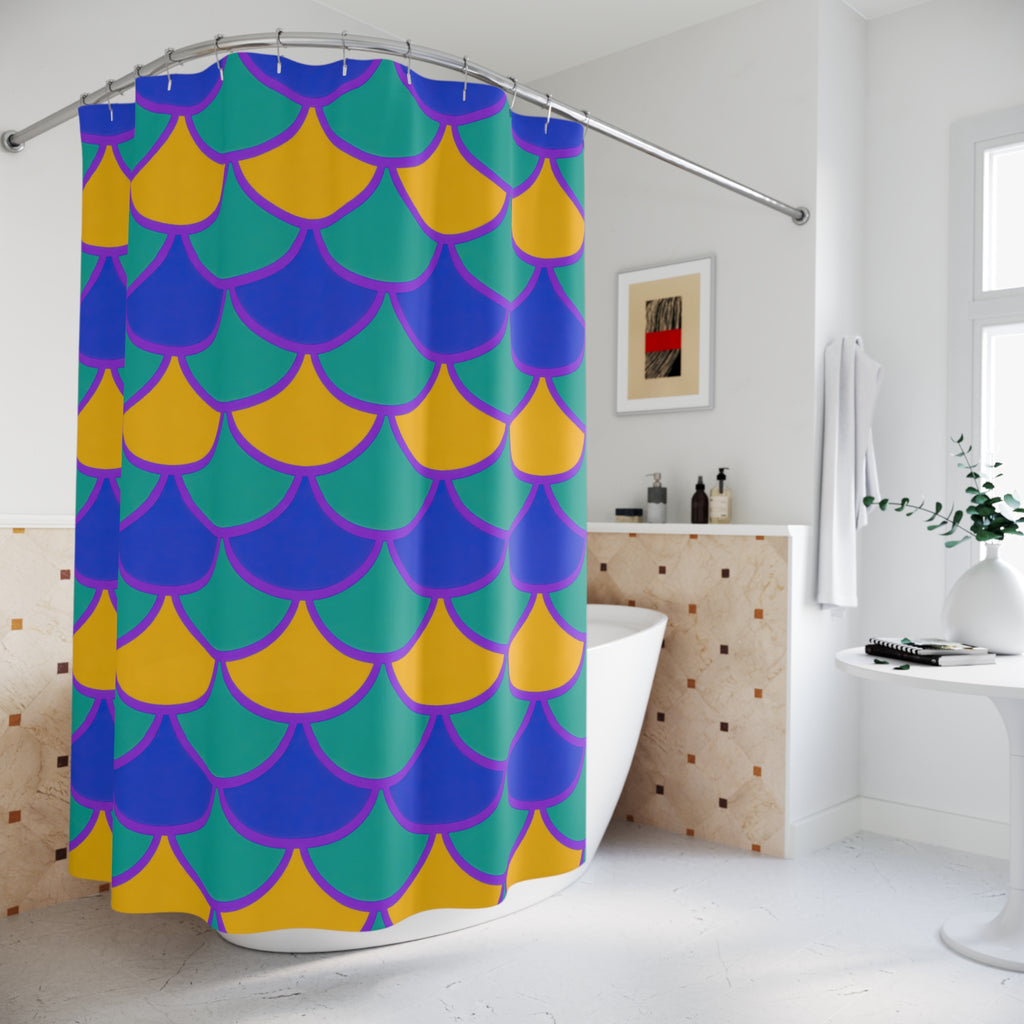 Big Jewel Scales II Shower Curtain – Peacock Jewel