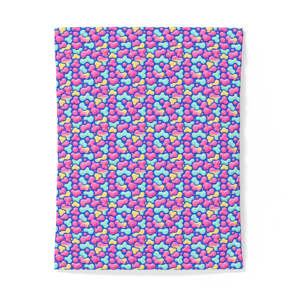 Pastel Lava Blobs Cotton Duvet Cover – Candy Fluid Art Pattern