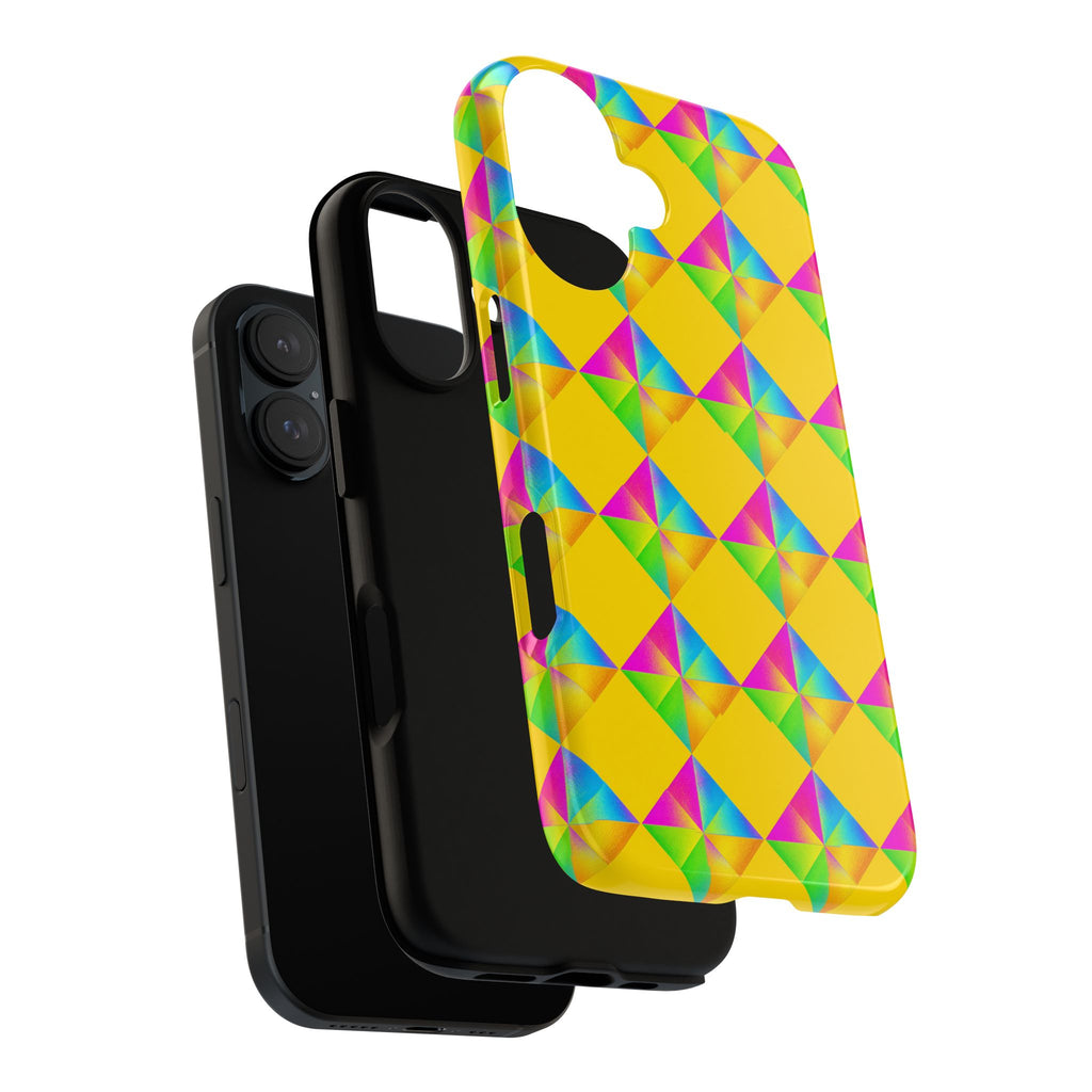 Iridescent Kite Quartet Tough Phone Case – Iridescent Geometric Pattern