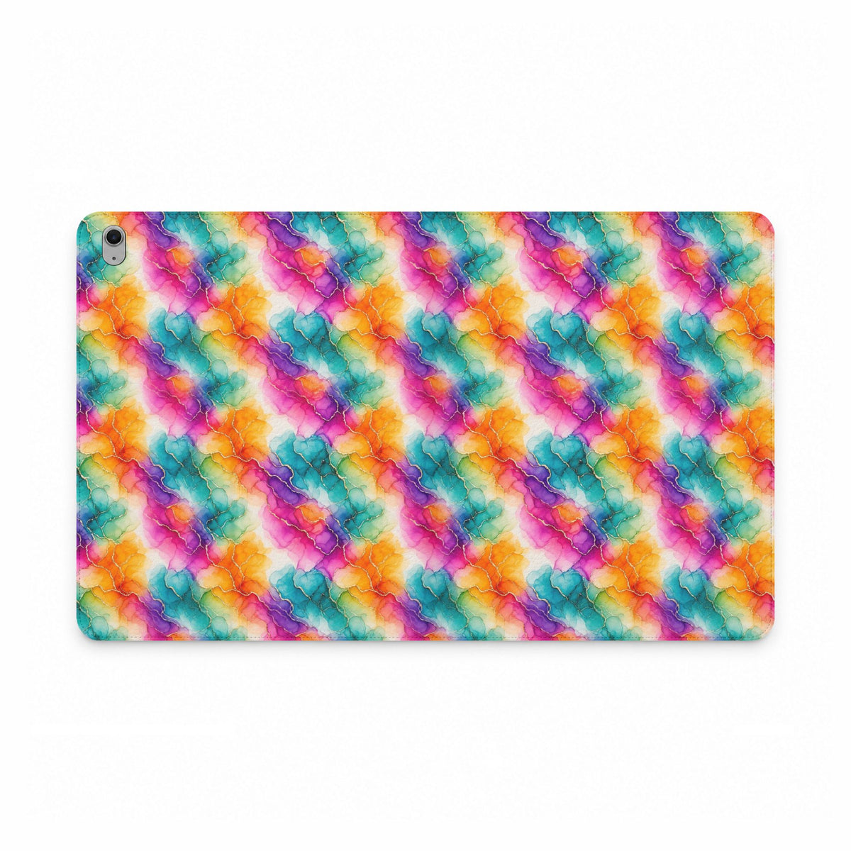 Rainbow Alcohol Ink Bloom iPad Folio Case