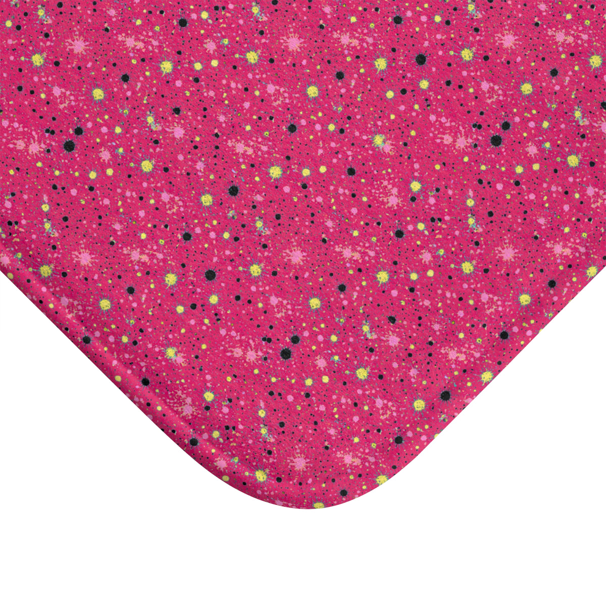 Pink Spray Field Bath Mat – Candy Pop on Raspberry