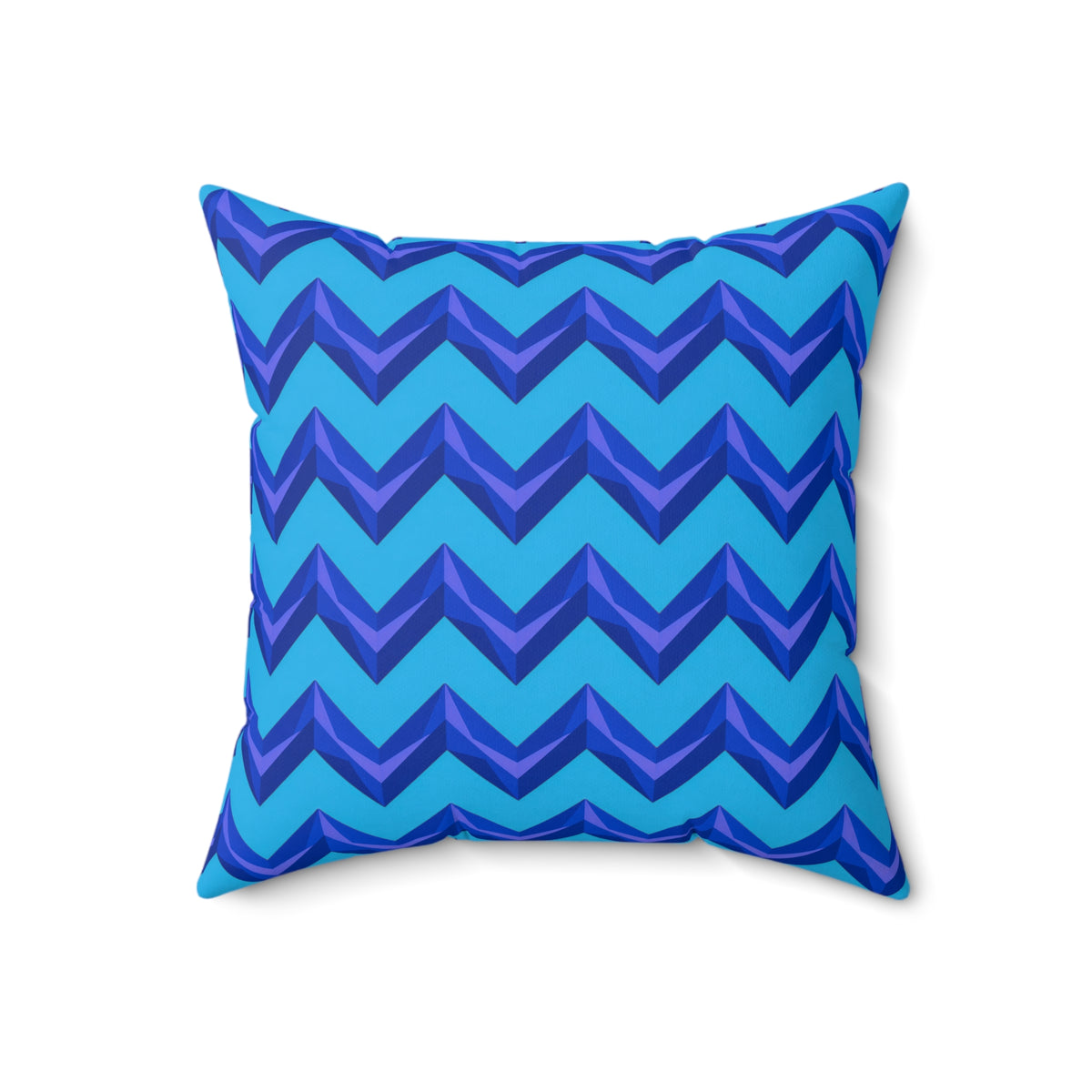 Broad Cut-Gem Chevrons Faux Suede Cushion – Ice Jewel