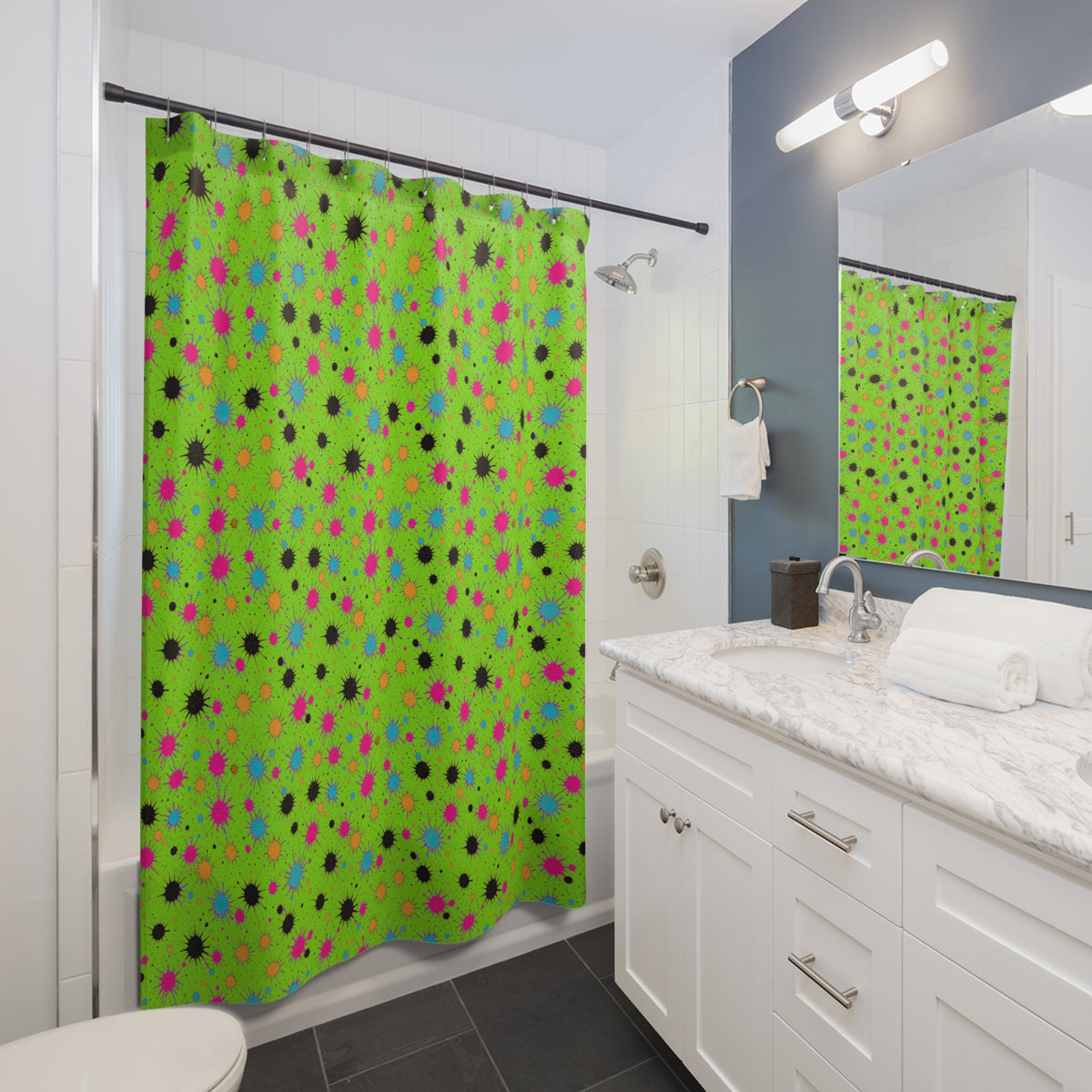 Splat Storm Shower Curtain – Tropical Punch