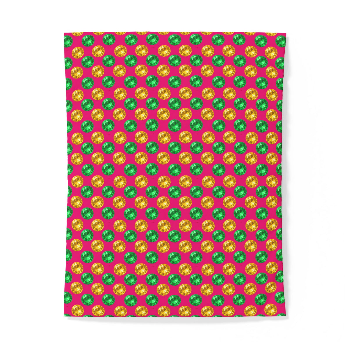 Half-Drop Gem Grid Cotton Duvet Cover – Faceted Gem Geometric Pattern