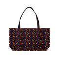 Crescent Scatter Weekender Tote Bag – Cut-Paper Abstract Pattern